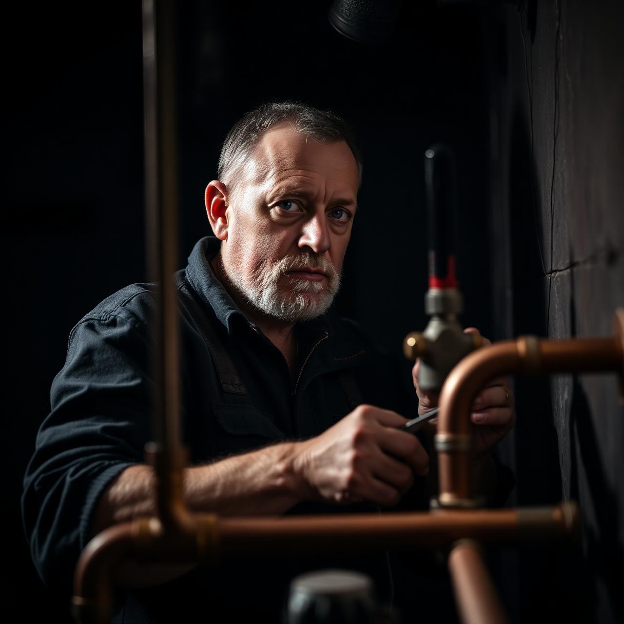 André Bickel bei der Arbeit